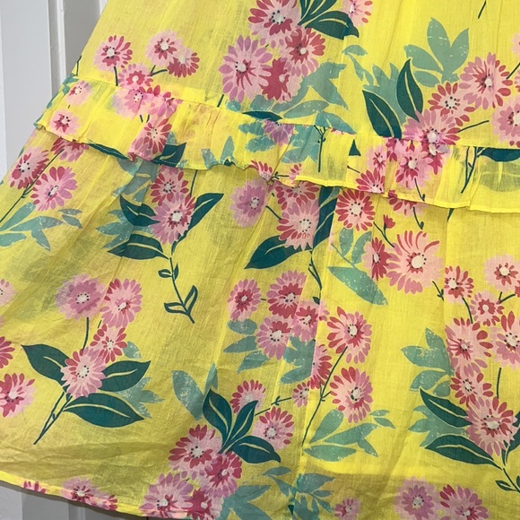 Banjanan Iris Yellow Floral Smocked Dress - Picture 8 of 11